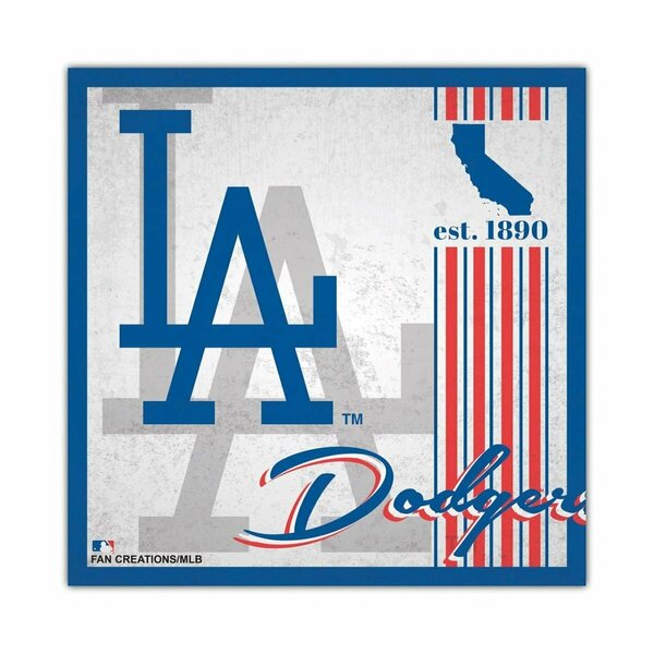 Fan Creations 10 x 10 in. Album Design Los Angeles Dodgers Wood Sign 7846137108
